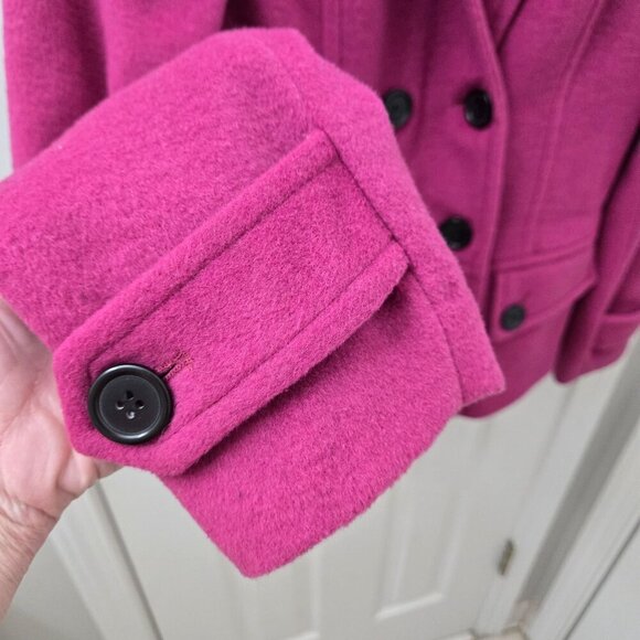 Pendleton Double-Breasted Coat Wool Blend XXS Womens Magenta Classic - Picture 10 of 16